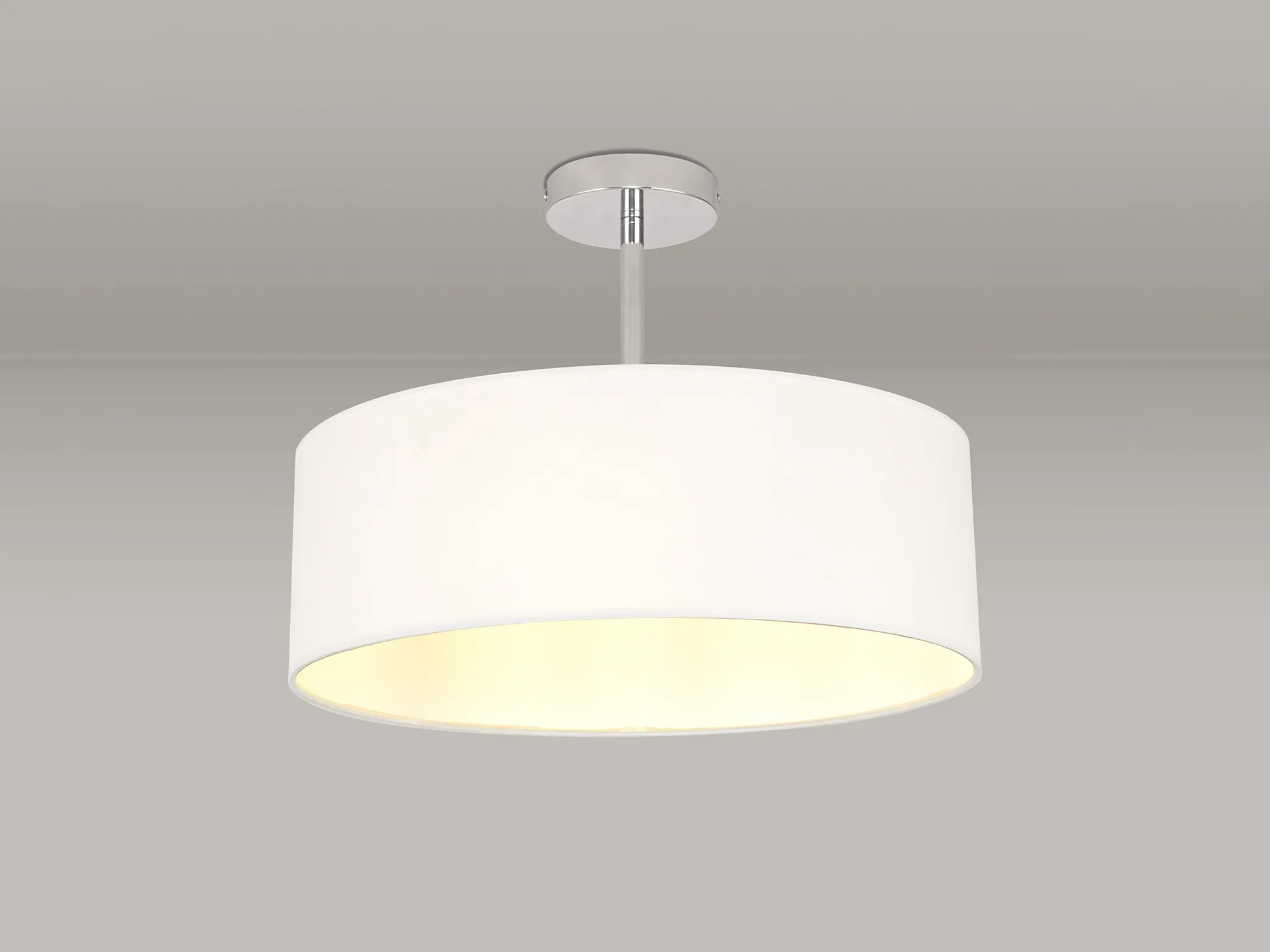 Baymont CH WH Ceiling Lights Deco Semi Flush Fittings